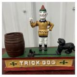 Cast Iron Trick Dog bank.