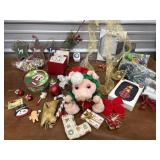 Christmas Goodies. Ornaments, bows, picture