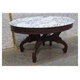 Victorian marble top coffee table 34/23/18