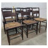 Learly rush seat chairs 6