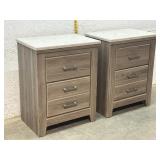Pair of 2 Drawer End Stand 24/17/30