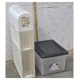 2 Plastic Storage Containers