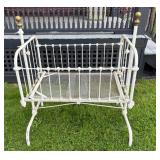 Antique Iron Swinging Baby Cradle