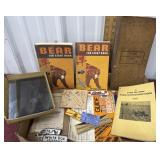 Cub Scout, glass photo slides, ledger book etc