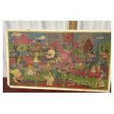 The Simpsons 1990 trivia game puzzle poster