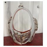 Italian art glass basket