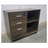 Modern 3 drawer chest with keys  33x16x27