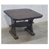 Drop leaf end table pine 28x28x22