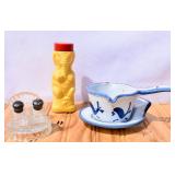 Vintage Kitchen Including Sterling Rim Salt &