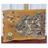 wood slab Triglav s Kapelo scene clock
