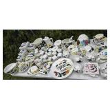 HUGE set 70s-80s FUN ceramic dinnerware - 100+ pcs