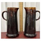 2 Rockingham pottery pitchers