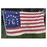 Bicentennial American flag Approx. 56x30