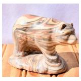 Native American "Kicking Bird" Signed Bear Statue