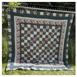 Beautiful floral quilt- Aprx 81"x83"