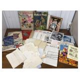 Assorted ephemera- Walt Disney books, magazines,