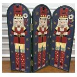 wooden Nut Cracker Folding Screen.