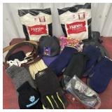 Lined mittens. Hats. Gloves. NOS undershirts and