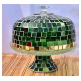 Vintage Mosaic Cake Stand