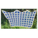 Blue and white Afghan 3.6 x 4