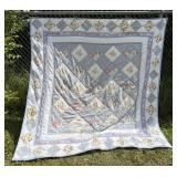 Pretty quilt- measures approximately  81"x83"