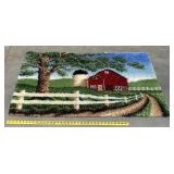 Hooked Rug- Farm Scene 50/31