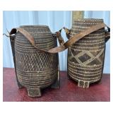 Carved wood vessels