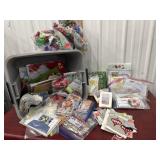 Christmas bows, boxes, greetings cards etc