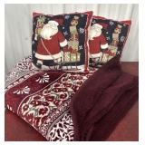 Holiday warmth. Super soft fleece pillows and