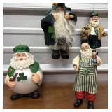 large Irish Santa Ornaments