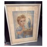 His Prayer 18 1/4'x 14 1/4' framed print
