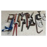 Wrenches, Clamps, Hand Drill, Crowbars, etc.