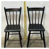 Early Plank Seat Chairs (2)