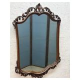 Ornate Walnut Wall Mirror 30/46