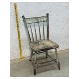 Early Plank Seat Kitchen Chair (Buttermilk paint)