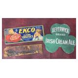 Irish Cream Ale cardboard display, EKCO crate