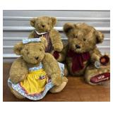 2 Vermont Teddy Bears & Dan Dee - 2 jointed