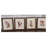 Set 4 wooden Patriotic wall plaques
