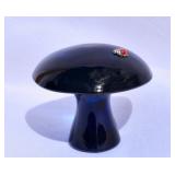 Viking Glass (?) Blue Mushroom Paperweight
