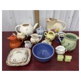 Pitchers, tea pots, bowl, covered dish etcï¿½*chips