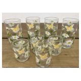 70's Enamel Painted Daisy Butterfly Glasses
