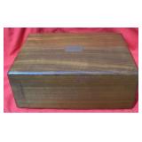 1950's Decatur Industries Walnut Cigar Box