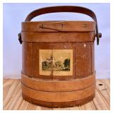 Antique Wooden Firkin with Lid