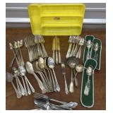 Assorted Flatware! W/ LustroWare plastic holder.