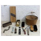 Old Door Hardware, Shoeshine Brushes &