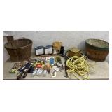 2 Baskets w/ Miscellaneous Hardware