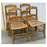 4 Rose Carved Chairs
