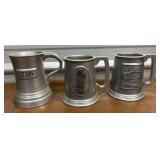 Vintage Wilton Pewter Mugs - 2 Owego
