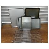 Cookie sheets. expandable rack. Chicago metallic.