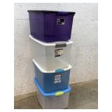 4 Clear Storage Totes